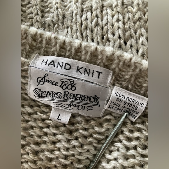 Sears Roebuck vintage knit sweater, grandpa sweater - Picture 5 of 9